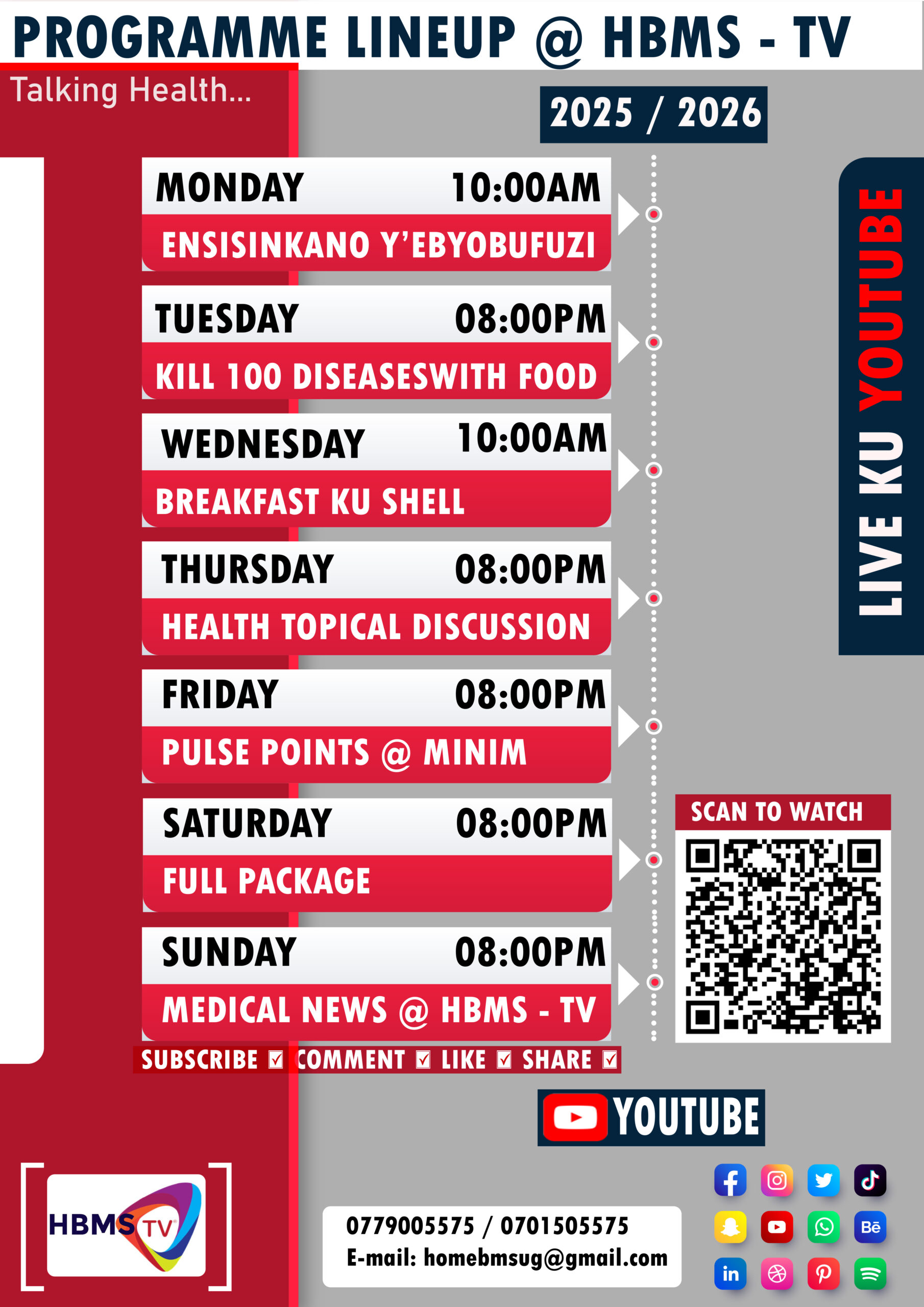 HBMS TV Programme Timeline